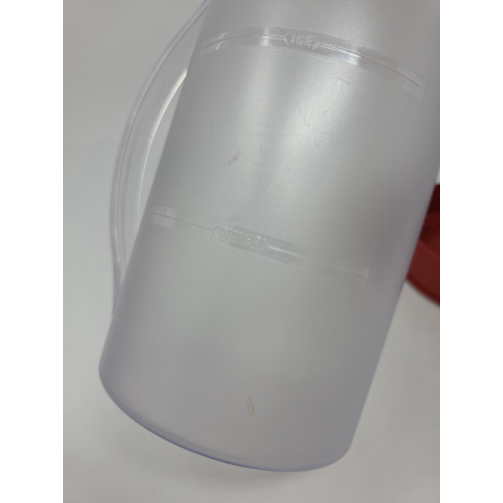 Mr Coffee Iced Tea Maker TM1 Replacement 2 Quart Pitcher ReAD Red Lid Frosted - Picture 7 of 14